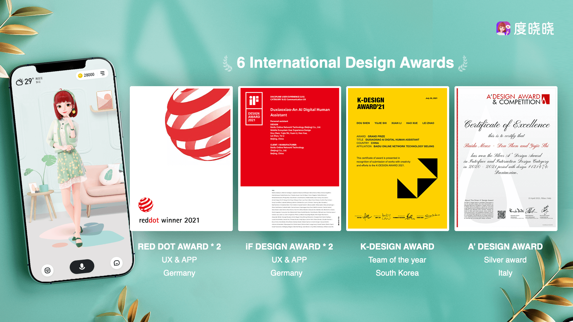 Won 6 International Design Awards